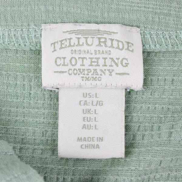 Telluride Light Green Roll-Tab Sleeve Button-Up Blouse Women's Large