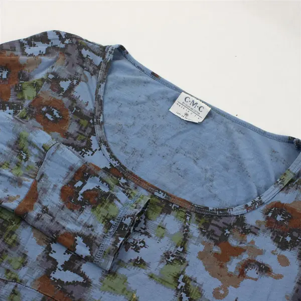 C.M.C. by Color Me Cotton Blue Brown & Green Long-Sleeved Shirt Women's Medium