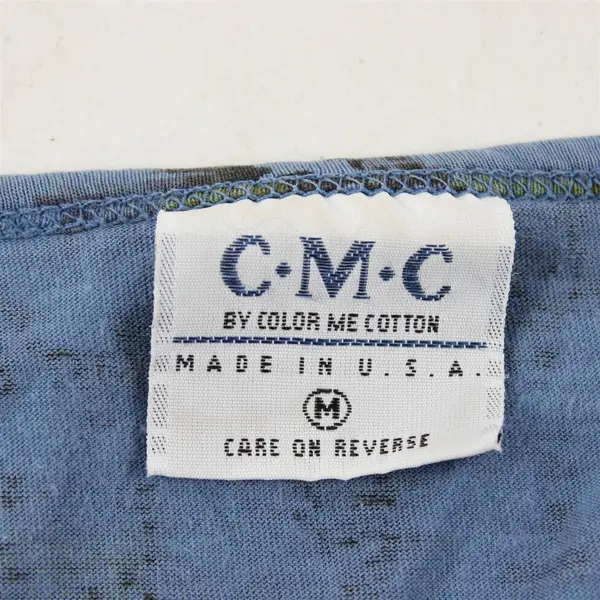 C.M.C. by Color Me Cotton Blue Brown & Green Long-Sleeved Shirt Women's Medium