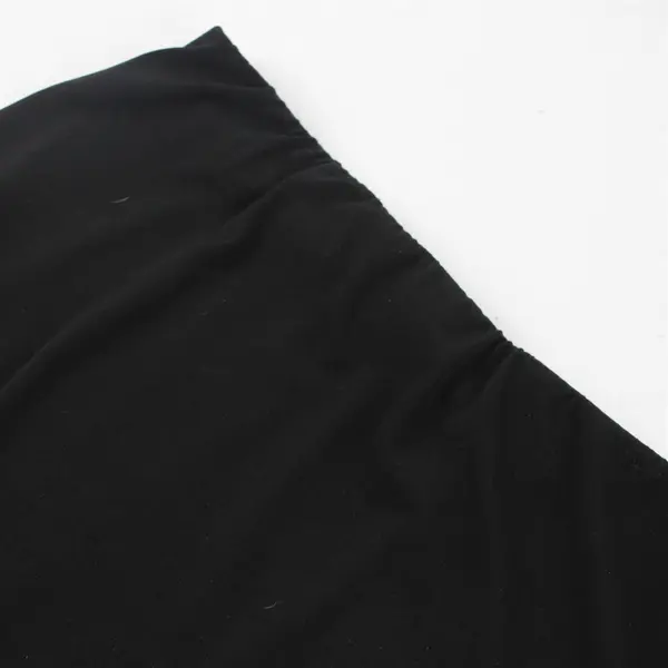 Chico's Solid Black Elastic Waist Midi Pencil Skirt Women's Size 2