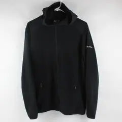 Columbia Black Textured Zip-Up Hoodie Men's XL