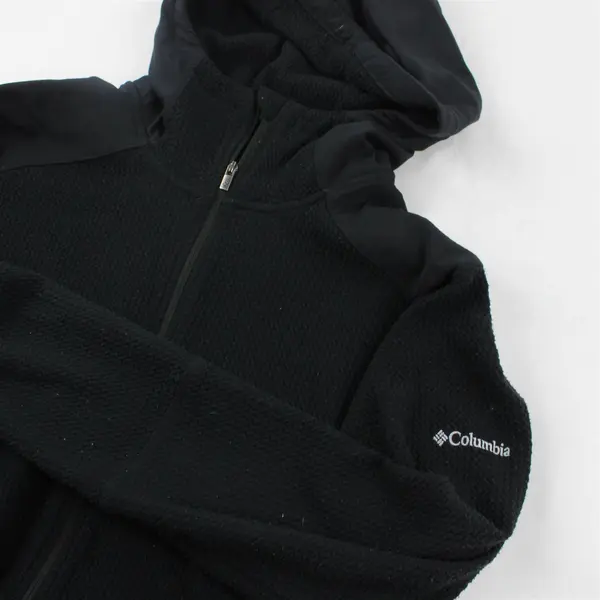 Columbia Black Textured Zip-Up Hoodie Men's XL