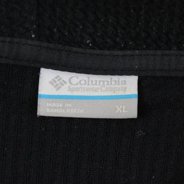 Columbia Black Textured Zip-Up Hoodie Men's XL