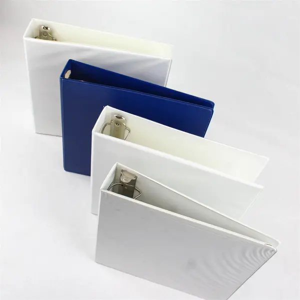 Lot of 4 Avery Dennison 1.5" Blue White 3-Ring Binders Office School