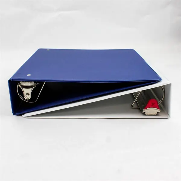 Lot of 2 Blue and White 3-Ring Binders 2.5" School Office Supplies