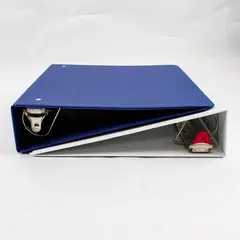 Lot of 2 Blue and White 3-Ring Binders 2.5" School Office Supplies