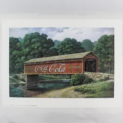 1995 Jim Harrison Summer Coca-Cola Bridge Signed Numbered Print COA