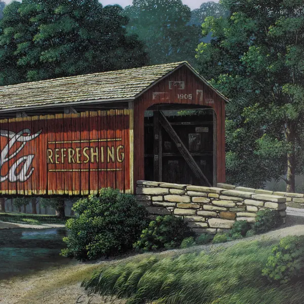 1995 Jim Harrison Summer Coca-Cola Bridge Signed Numbered Print COA