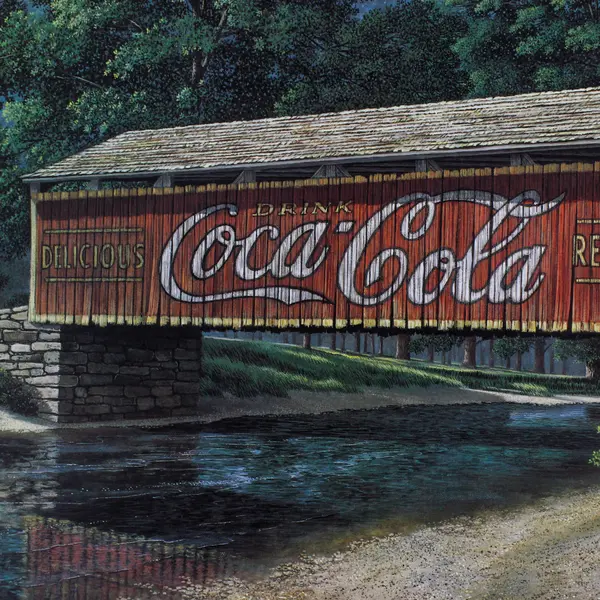 1995 Jim Harrison Summer Coca-Cola Bridge Signed Numbered Print COA