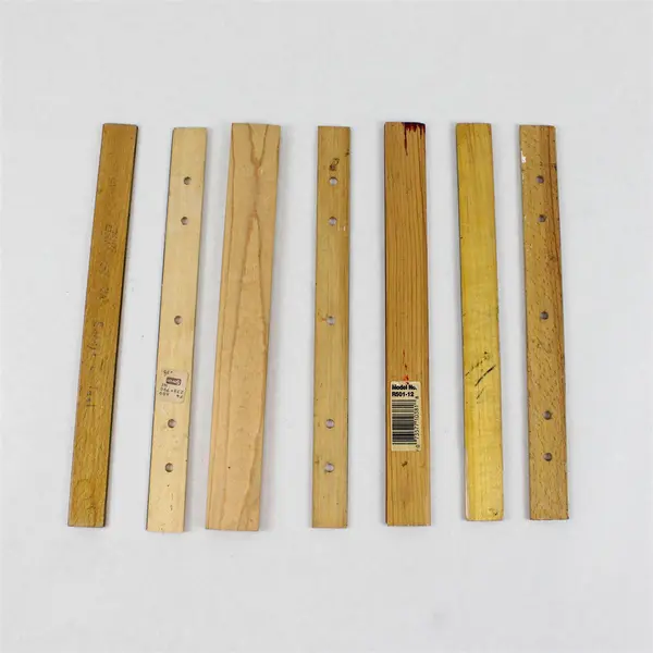 Lot of Seven Flawed but Usable Twelve-Inch Wooden Rulers