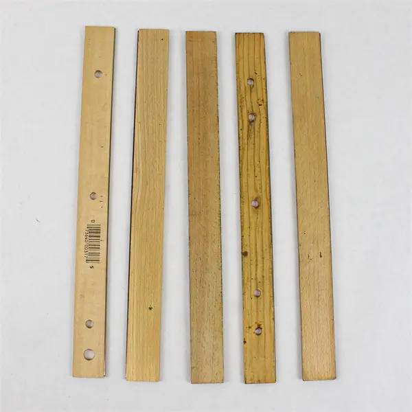 Lot of 5 Wooden 12-Inch Rulers - Good Condition