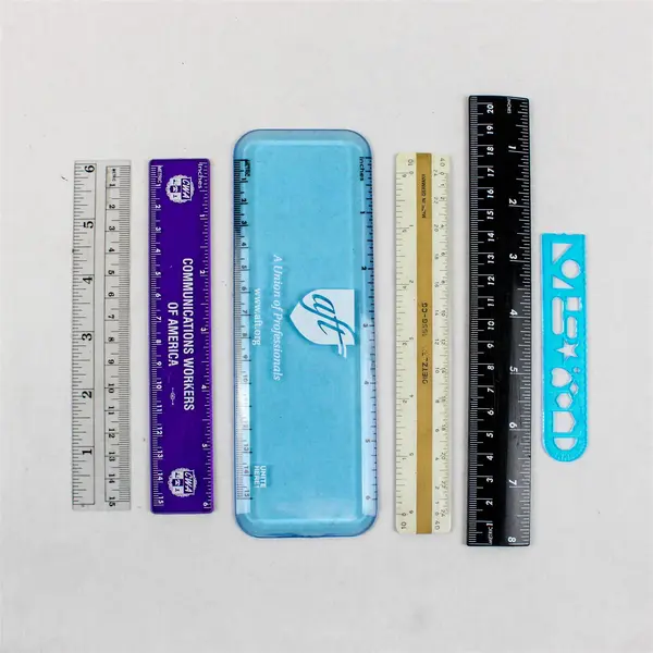 Mixed Lot of Six Plastic Rulers: 8, 6, and 3 inches
