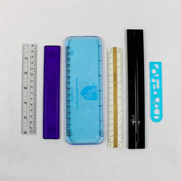 Mixed Lot of Six Plastic Rulers: 8, 6, and 3 inches