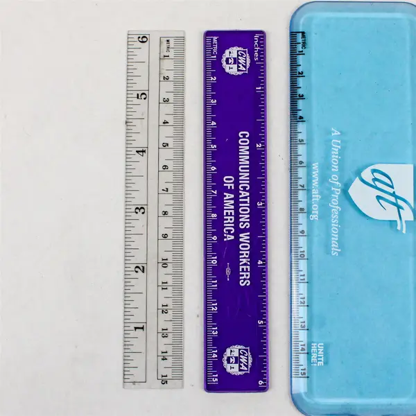 Mixed Lot of Six Plastic Rulers: 8, 6, and 3 inches
