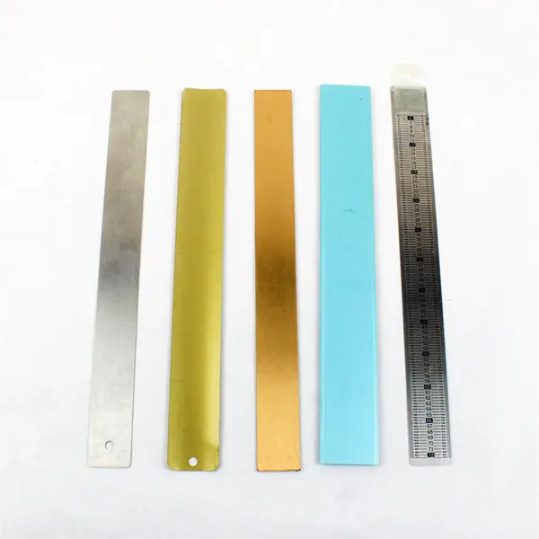 Lot of 5 Twelve-Inch Metal Rulers