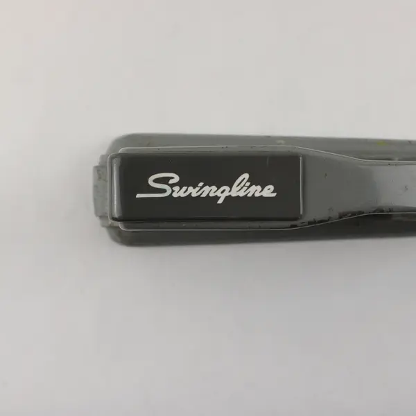Four Vintage Swingline Staplers Gunmetal Grey (3) &  one w/ Woodgrain Pattern 