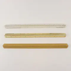 Lot of Three Architect Triangular Scale Rulers Drafting Model Making Fullerton