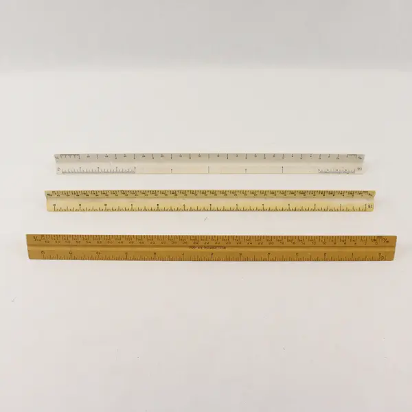 Lot of Three Architect Triangular Scale Rulers Drafting Model Making Fullerton