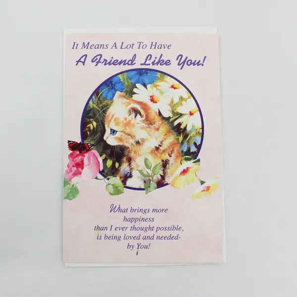Magic Moments Cat-Themed Friendship Greeting Card Unused