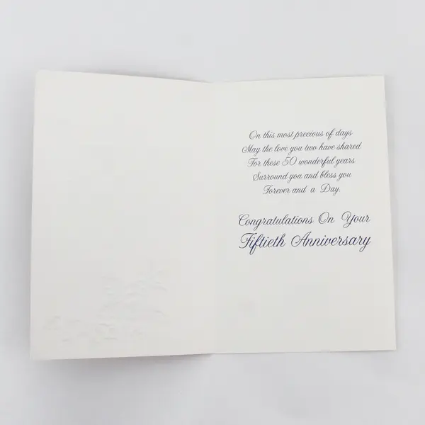 Vintage Novo Card Fiftieth Anniversary with Envelope Unused