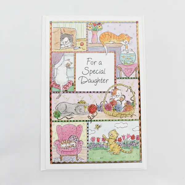 Gallant Greetings Cat-Themed Birthday Card for Daughter Unused