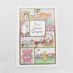 Gallant Greetings Cat-Themed Birthday Card for Daughter Unused