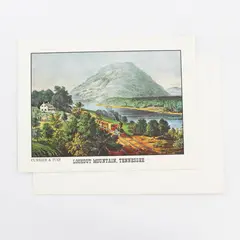 VTG Currier & Ives Whirley Industries Lookout Mountain Tennessee Notecard