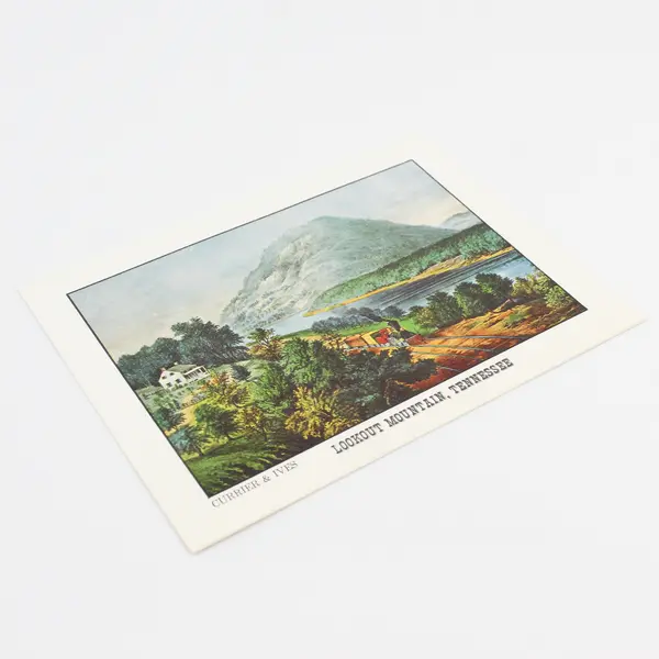 VTG Currier & Ives Whirley Industries Lookout Mountain Tennessee Notecard