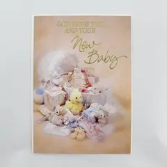 1998 VTG Amberley Many Blessings Congrats on Baby Card Unused