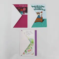Lot of 3 Tender Thoughts Get Well Cards with Envelopes Unused