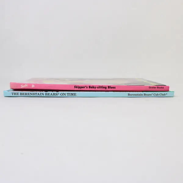 Lot 2 Hardcover Barbie Skipper's Baby-sitting Blues Berenstain Bears On Time