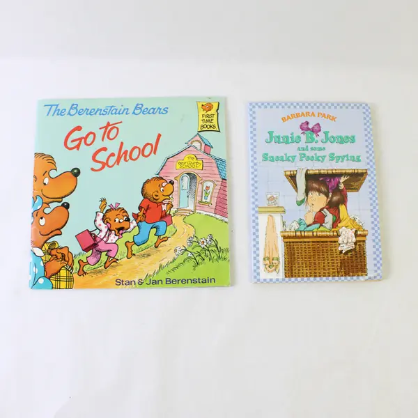 Lot of 2 Junie B. Jones Sneaky Peeky Spying & Berenstain Bears Go To School