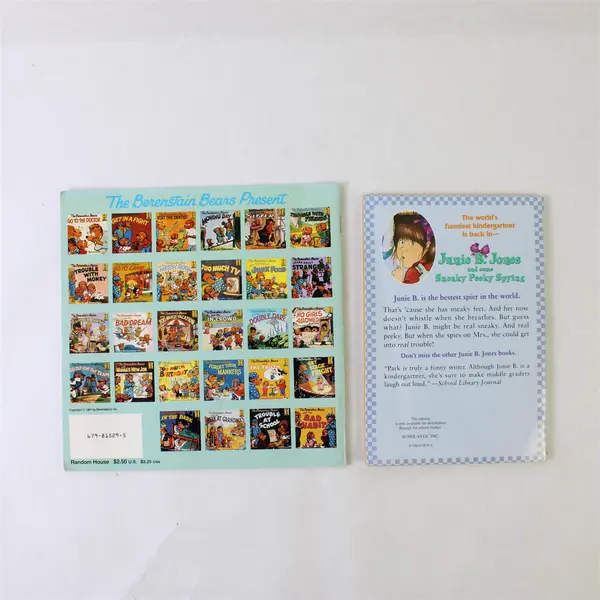 Lot of 2 Junie B. Jones Sneaky Peeky Spying & Berenstain Bears Go To School