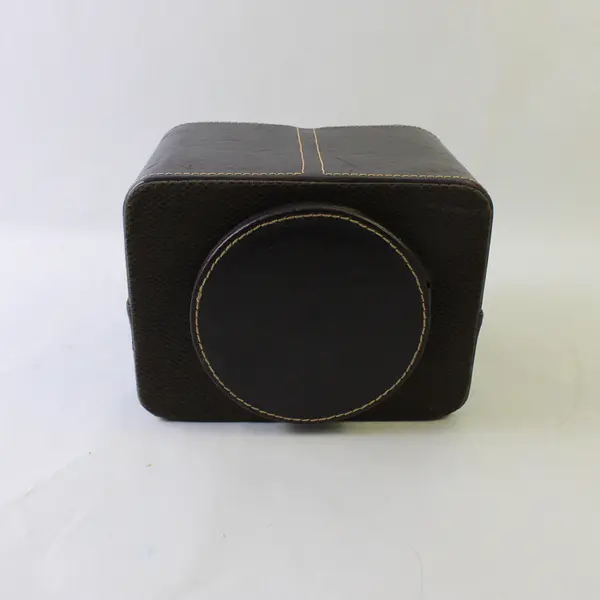 Dark Brown Faux Leather Spinning Remote Control Holder Organizer - Used