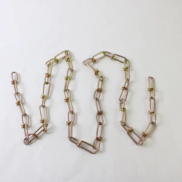 Lot of 4 Metal Chain Sections 4 ft Each - Chain Link Fencing Repair