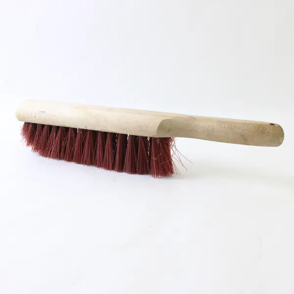 Wooden Hand Brush Brown Palmyra Fiber Bristles Scrub Cleaning Brush