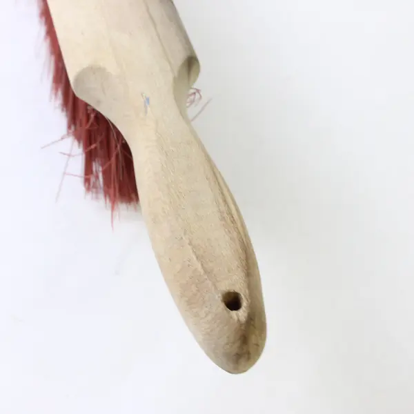 Wooden Hand Brush Brown Palmyra Fiber Bristles Scrub Cleaning Brush