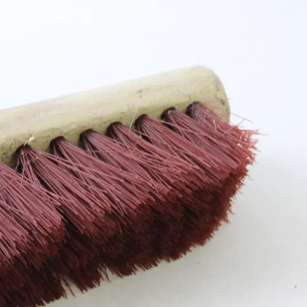 Wooden Hand Brush Brown Palmyra Fiber Bristles Scrub Cleaning Brush