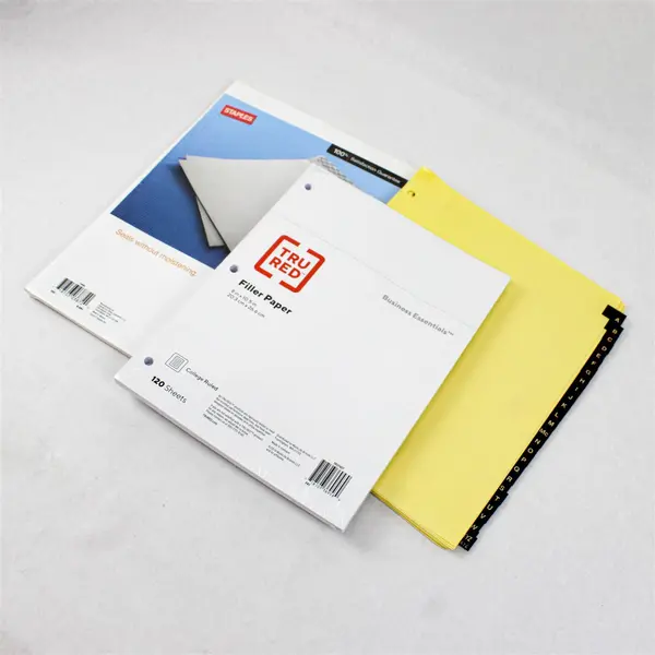 Staples Mixed Office Supplies Lot TRU RED Paper Envelopes A-Z Dividers