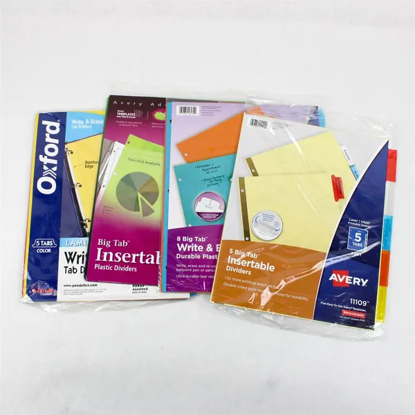 Lot 4 Avery Oxford Tab Dividers 11109 16130 11901 90429 New