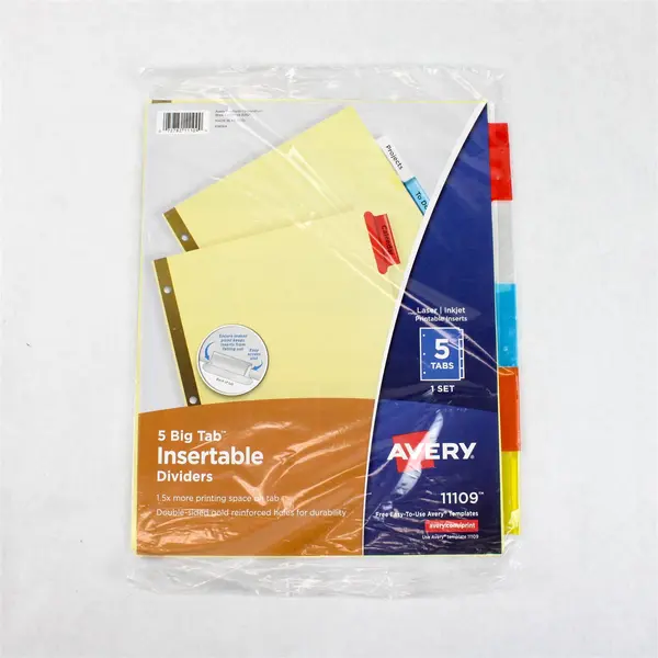 Lot 4 Avery Oxford Tab Dividers 11109 16130 11901 90429 New