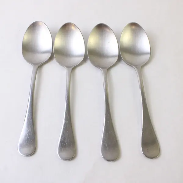 Lot of Four 18/10 Stainless Teaspoons by Winco  - Pattern Unknown