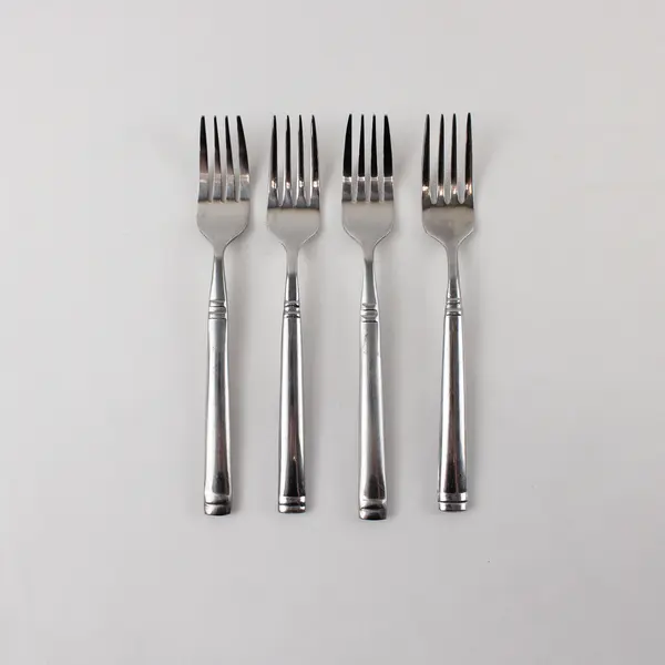Four 18/0 Stainless Salad Forks By Towle in the Pattern Stephanie