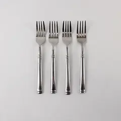 Four 18/0 Stainless Salad Forks By Towle in the Pattern Stephanie