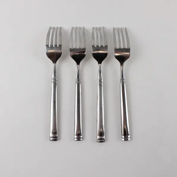 Four 18/0 Stainless Salad Forks By Towle in the Pattern Stephanie