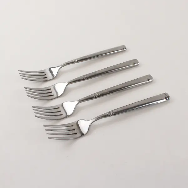 Four 18/0 Stainless Salad Forks By Towle in the Pattern Stephanie