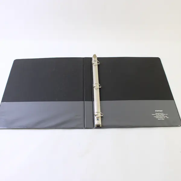 Lot of 6 Used 3-Ring Binders 3/4in Mixed Colors Black White Gray Burgundy