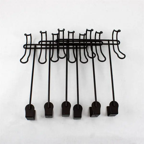 Lot of 3 Brown Over-the-Door Wire Coat & Towel Hangers