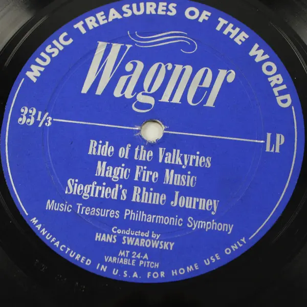 Wagner Music Treasures of the World MT 24 12" Vinyl LP Hans Swarowsky