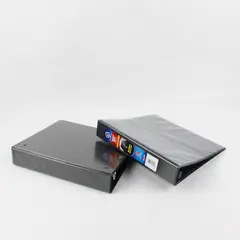 Lot of 2 Avery Black 3-Ring Binders 1-1/2" School Office Supplies